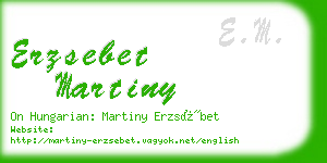 erzsebet martiny business card